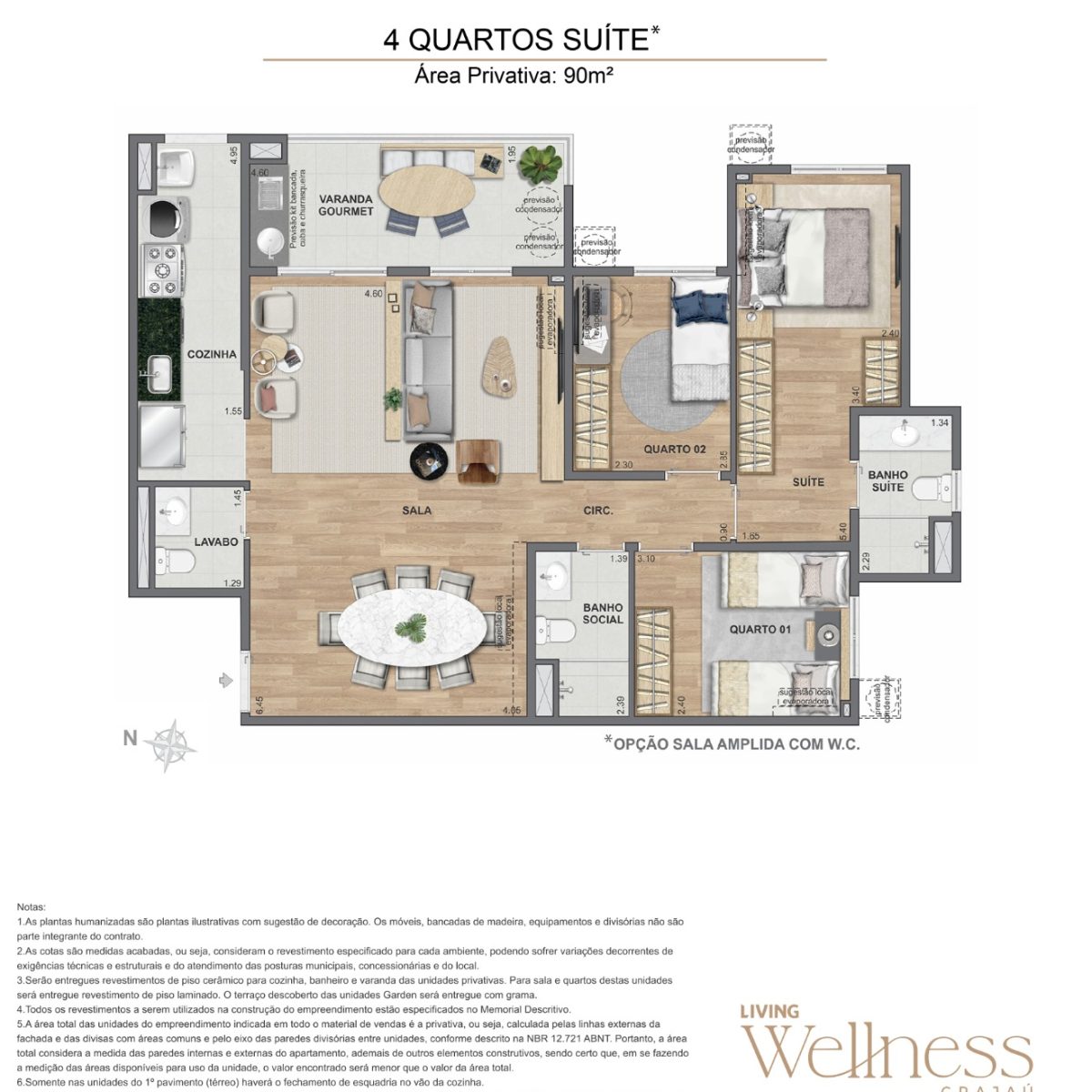 imagem prévia 4 quartos suite